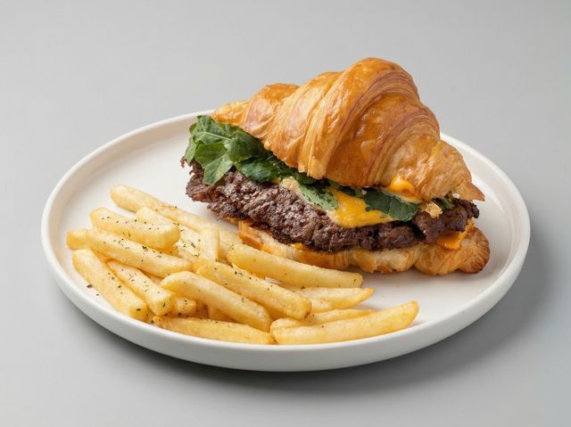 Croissant Smashed Burger