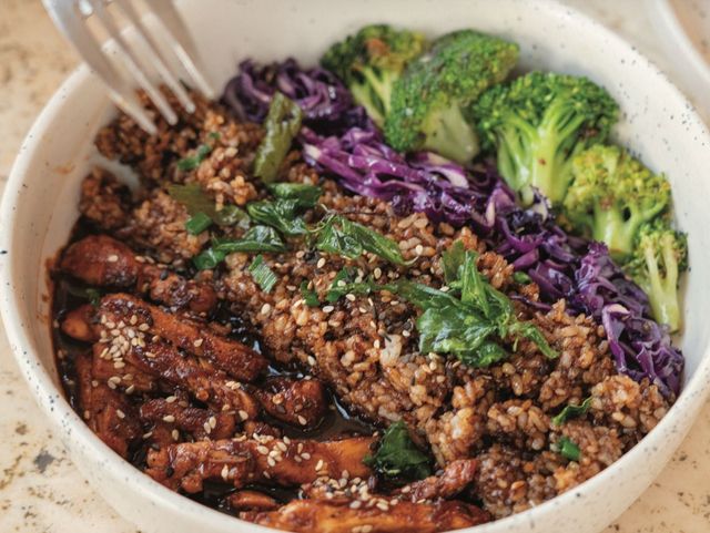Sticky Chicken Rice Bowl